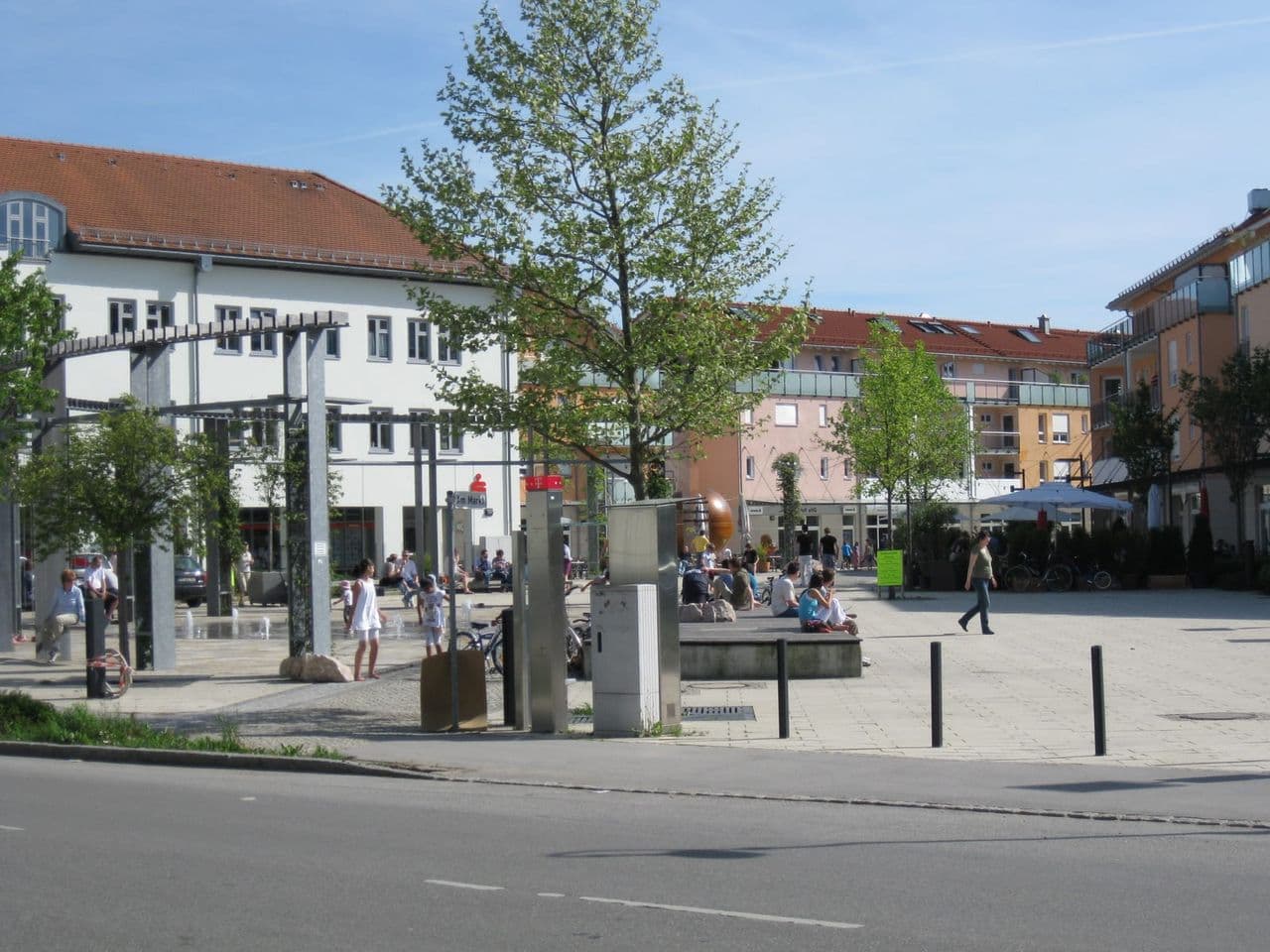 Blick auf das Ortszentrum von Gilching.