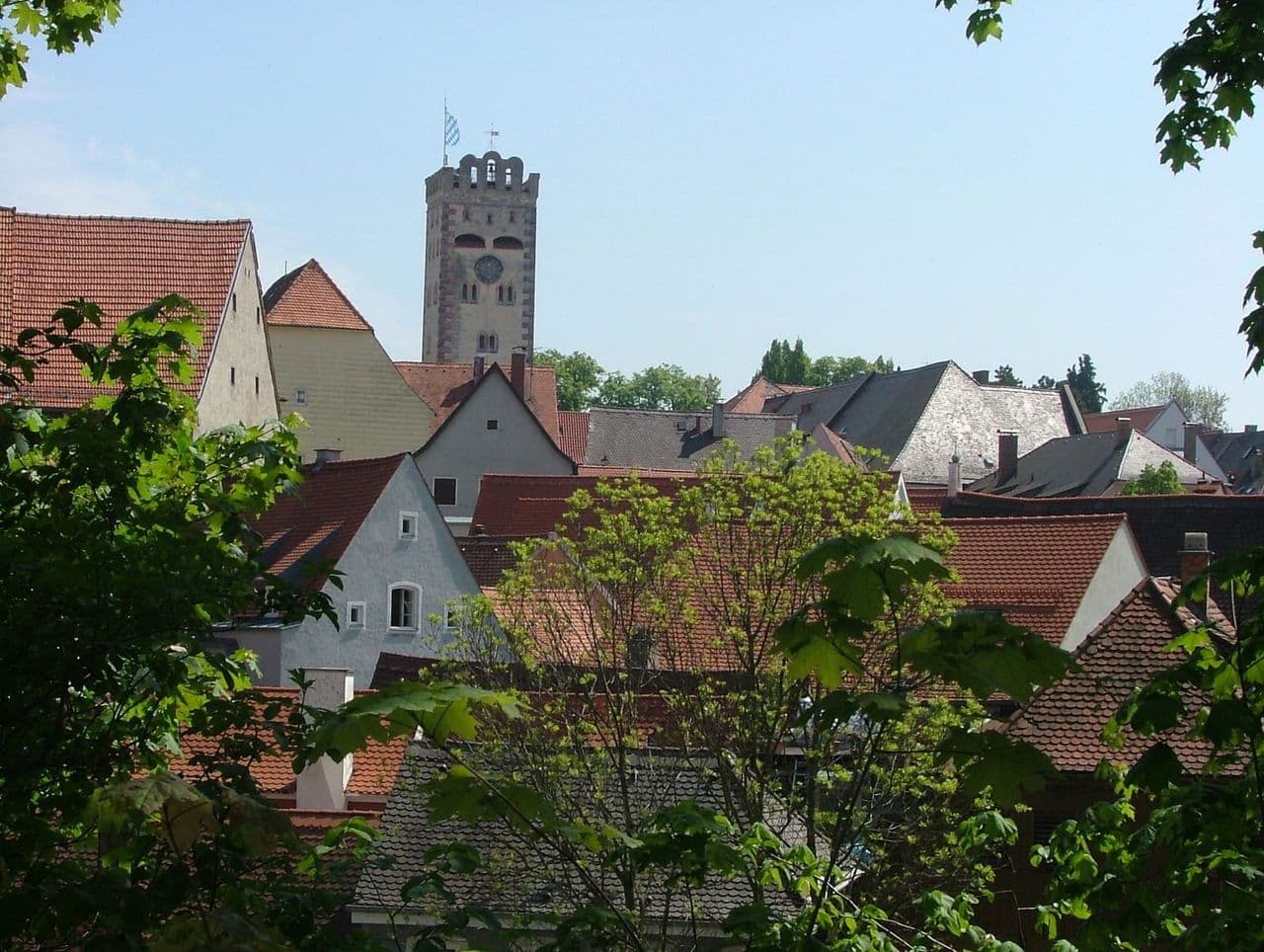 Das gotische Bayertor in Landsberg am Lech.
